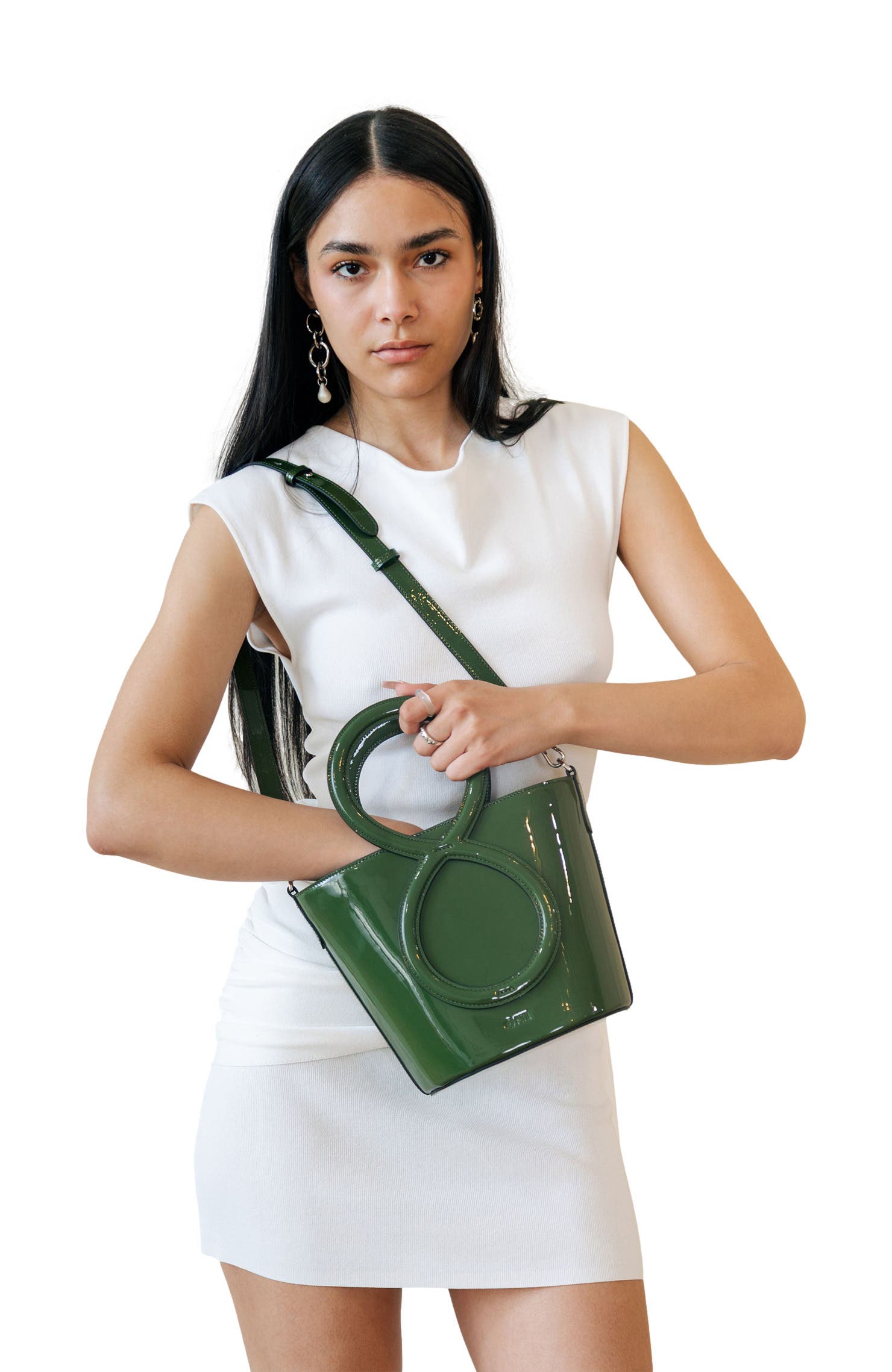 Infinity Bag - Patent Leather Green, Alternate, color, Green