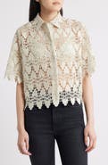 FRAME Lace Button-Up Shirt