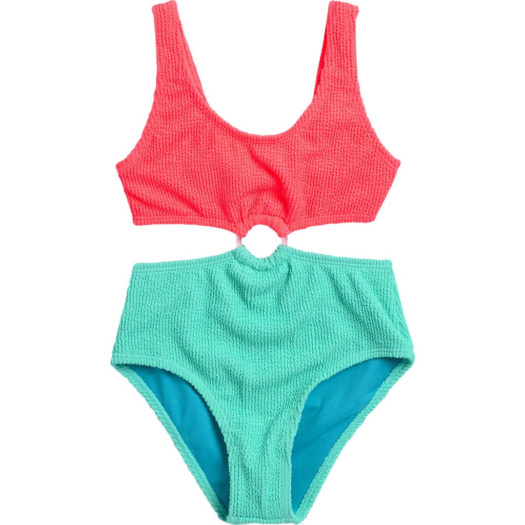 Beach Lingo Kids' Scrunchie Ring Front One-piece Swimsuit