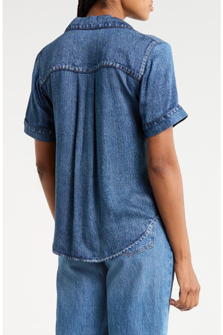 Miramar Short Sleeve Button-Down Top, Alternate, color, YORK
