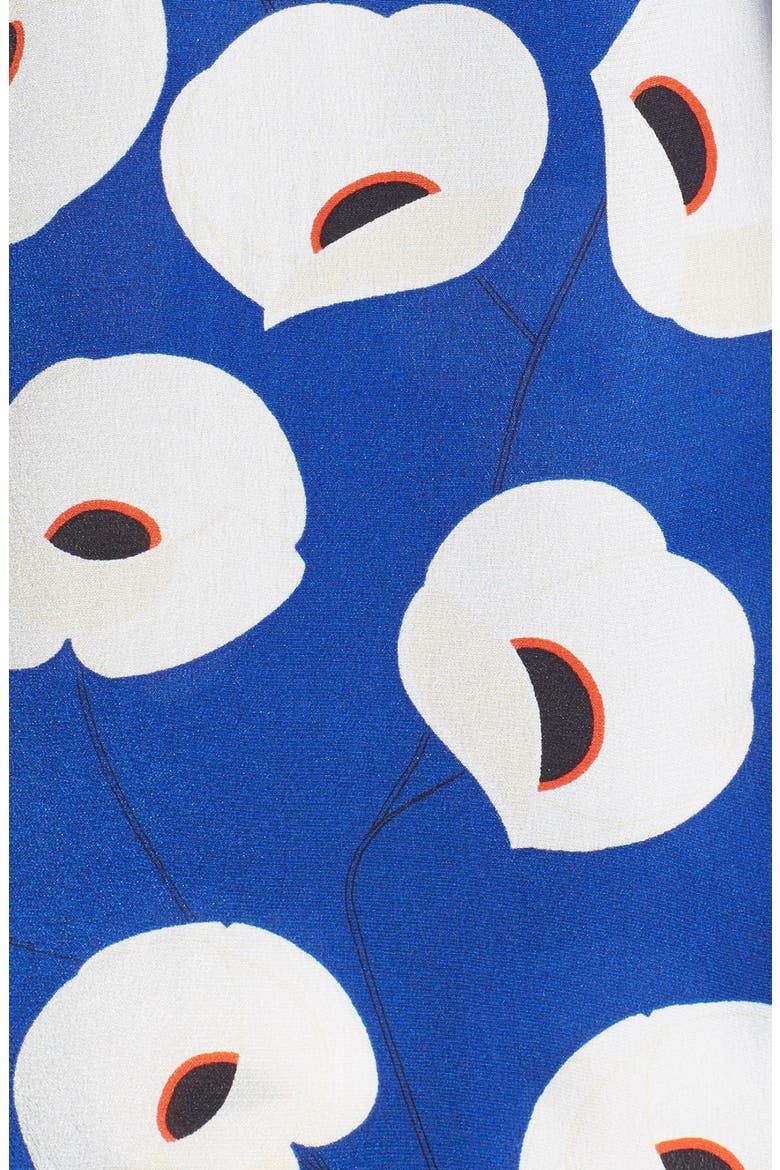 Olivia Palermo + Chelsea28 Silk Shirt, Alternate, color, BLUE MAZARINE POPPY