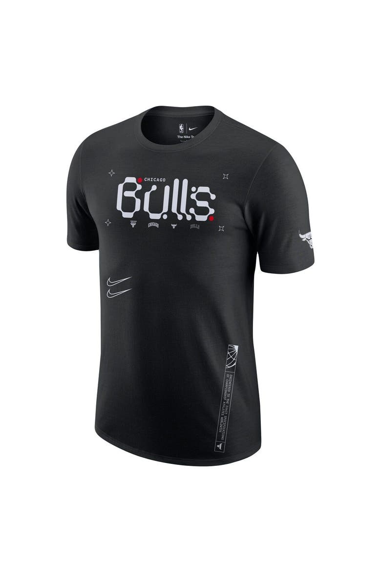 Men's Nike Black Chicago Bulls Courtside Air Traffic Control Max90 T-Shirt, Alternate, color, Black