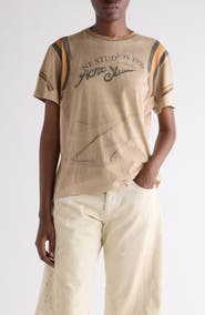 Acne Studios Trompe l'Oeil Logo Graphic T-Shirt