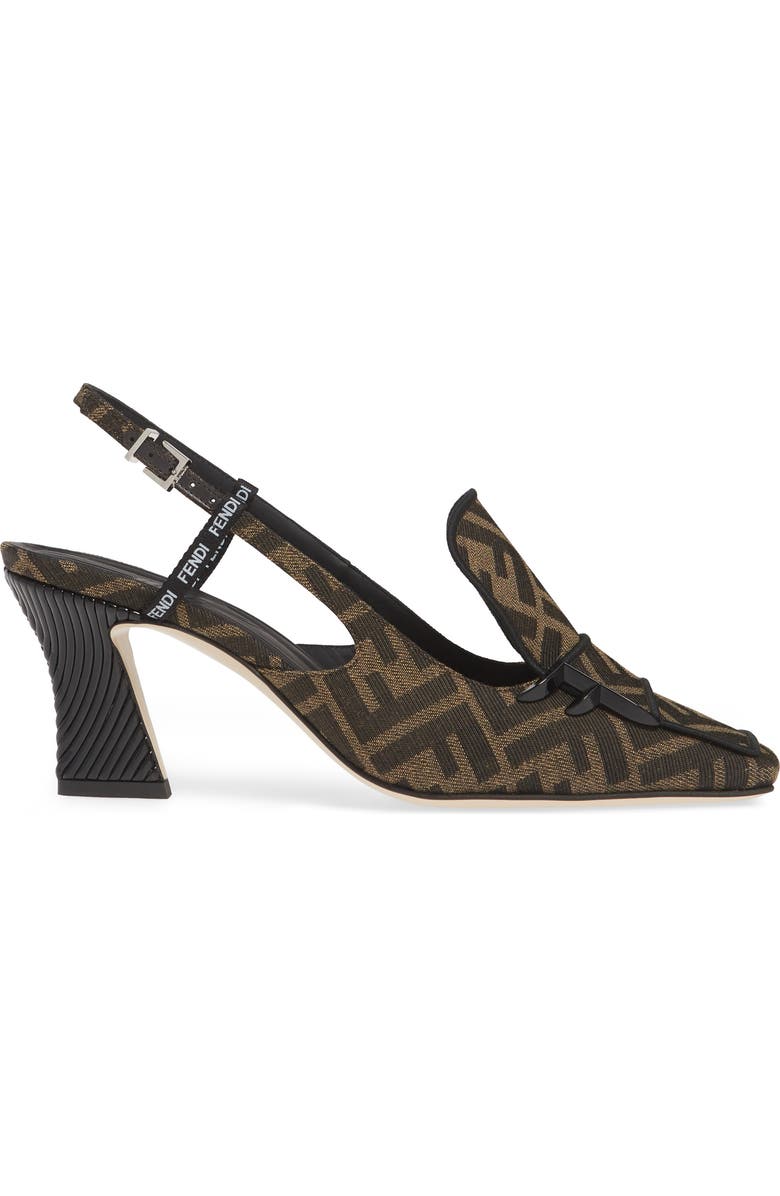 Fendi FFreedom FF Slingback Loafer Pump, Alternate, color,