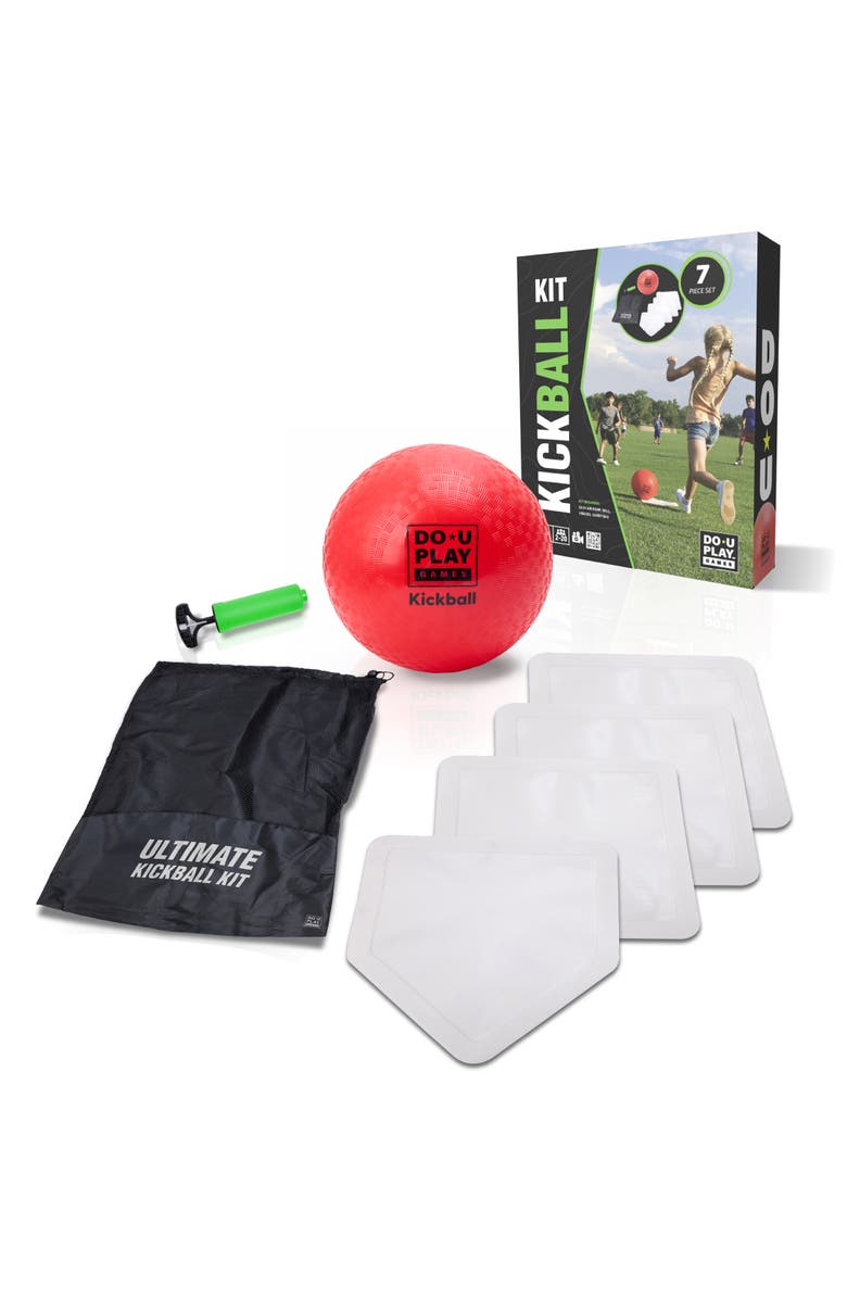 Do-U-Play Ultimate Kickball Kit, Outdoor Game Set, 10 Inch Ball, Family Game, Main, color, Multicolored