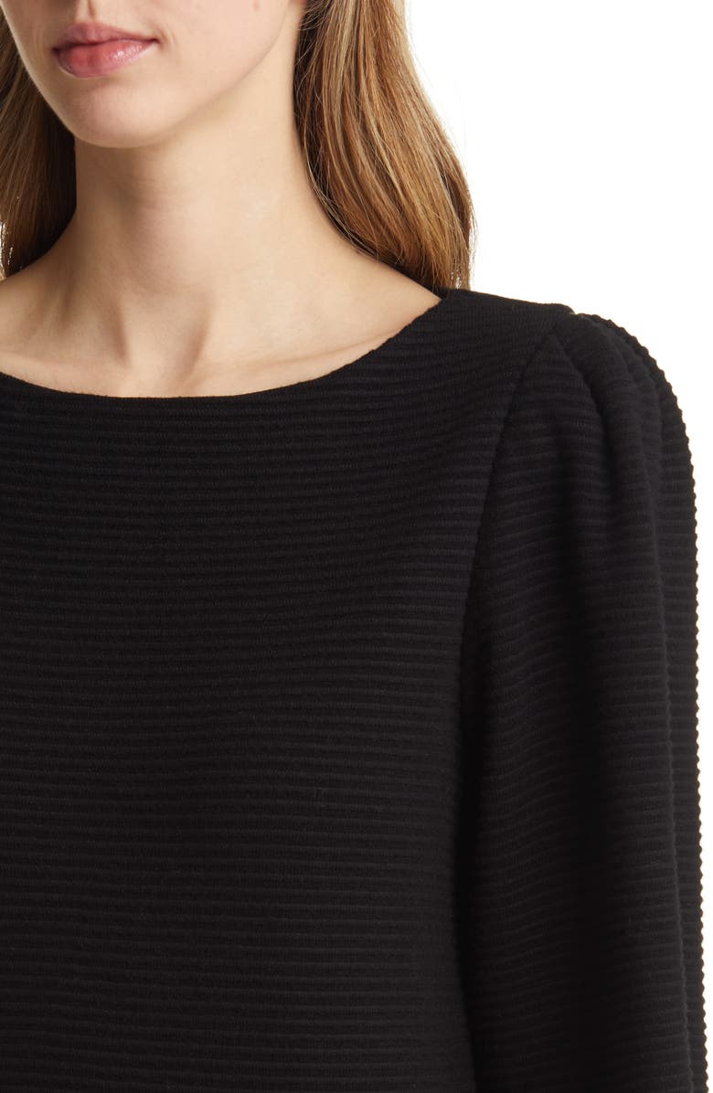 Julia Jordan PUFF SLEEVE SWEATER DRESS, Alternate, color, Black