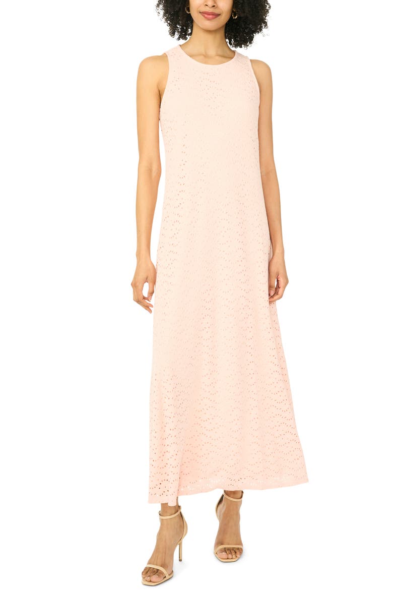 Eyelet Maxi Dress, Main, color, BRIGHT PERI
