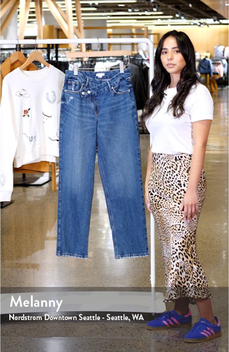 Good '90s Crossover Waist Straight Leg Jeans, sales video thumbnail