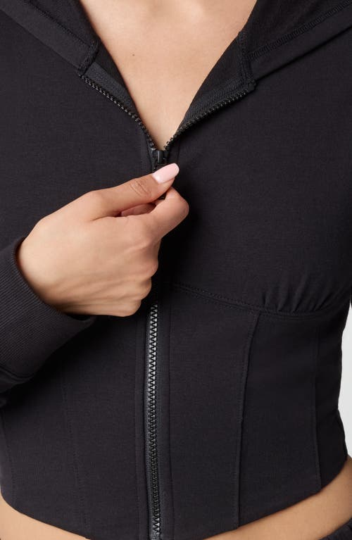 Florence By Mills Corset Zip Hoodie In Black
