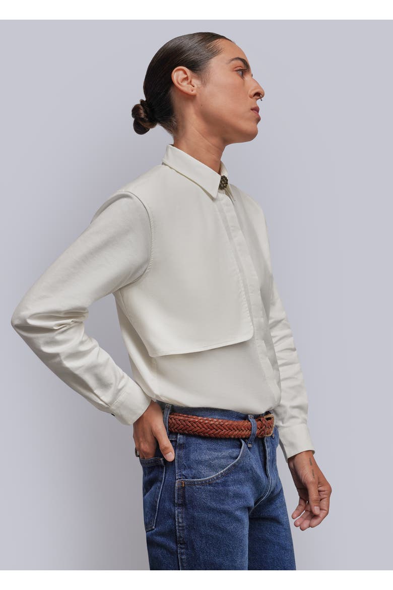 The Empower Oxford Storm Flap Button Up, Alternate, color, WHITE