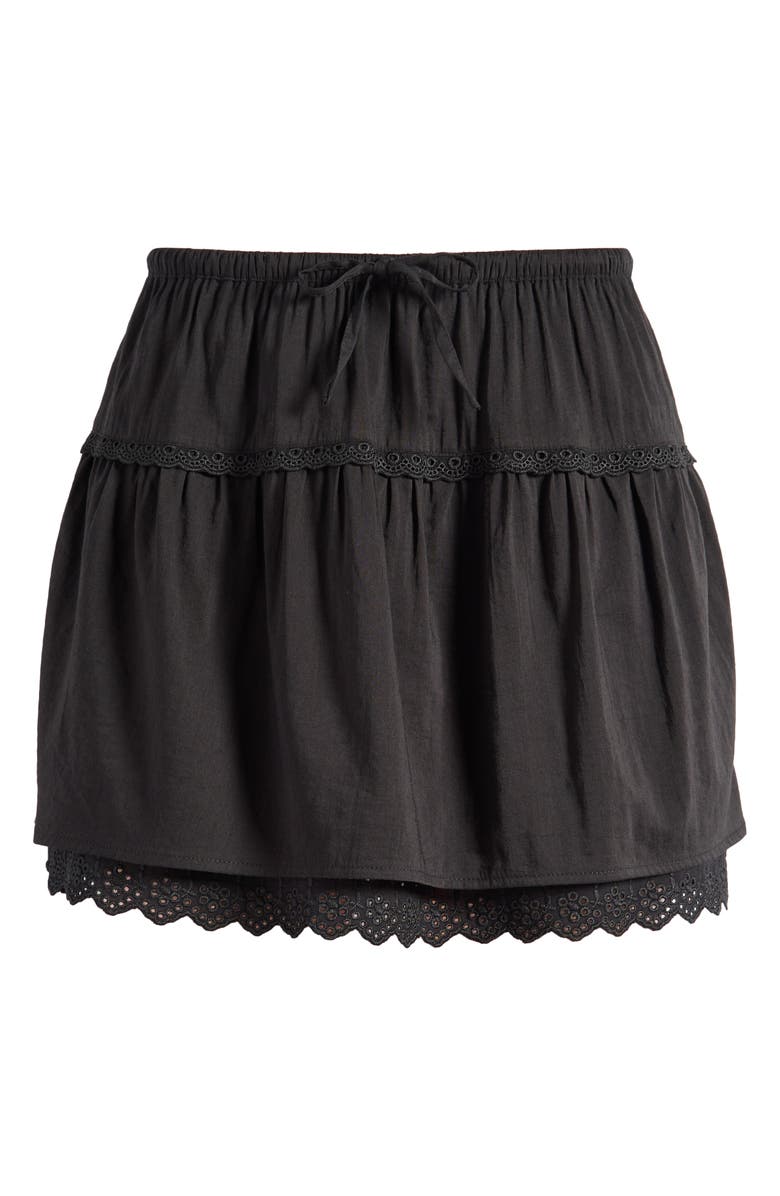 Tavia Eyelet Trim Organic Cotton Miniskirt