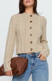 Princess Polly Donielle Cable Cardigan