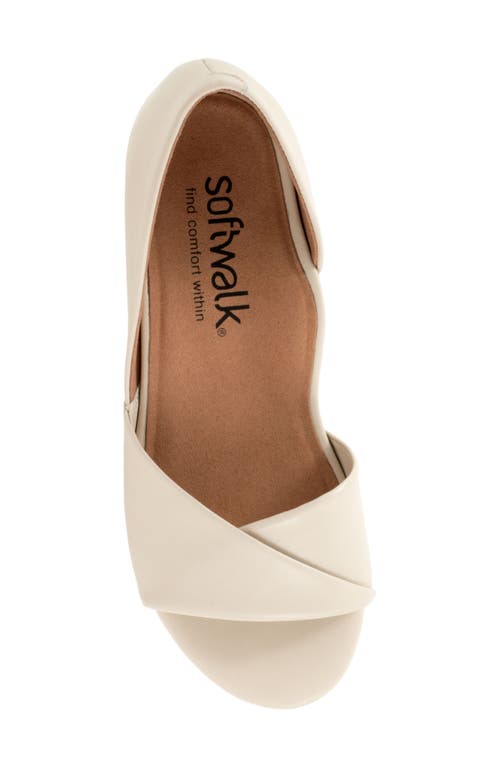 Softwalk ® Cypress Open Toe Flat In Ivory