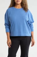 Caslon® Stretch Cotton Rib Sweatshirt