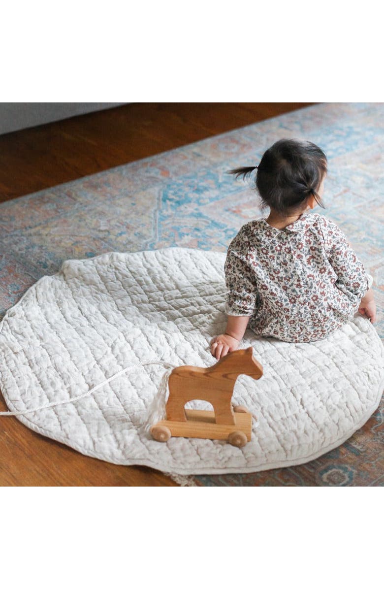Creative Women Stone Washed Linen Quilted Playmat, Alternate, color, 