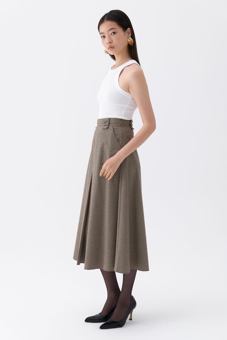 Printed Midi Skirt, Alternate, color, Multi-Colored