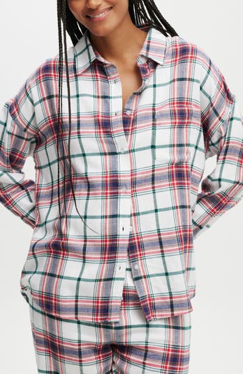 Body Flannels COTTON ON BODY Flannel Boyfriend Long Sleeve Shirt | Nordstrom