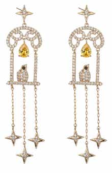 EYE CANDY LOS ANGELES Gianna Bird Cage Drop Earrings