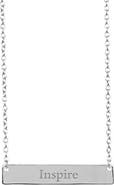 Sterling Forever Sterling Silver Inspirational Bar Pendant Necklace - Inspire