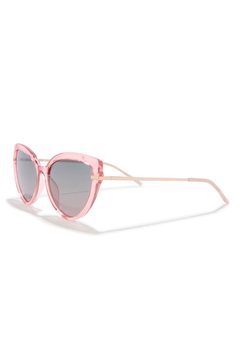 Aubrey 55mm Polarized Cat Eye Sunglasses, Alternate, color, BLUSH PINK