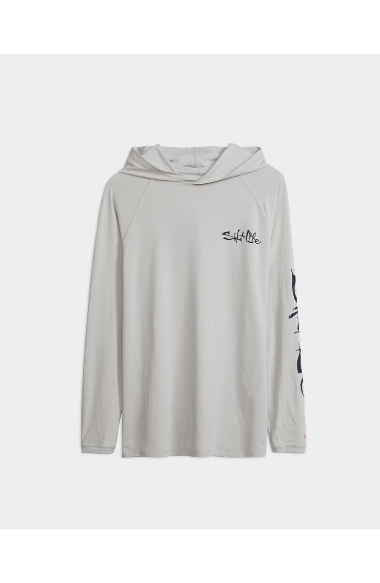 Salt Life Ocean Hooked Performance Hoodie, Main, color, Mist Grey Heather