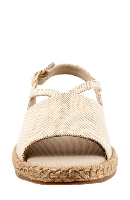 Trotters Pepper Slingback Espadrille Sandal In Natural Textile