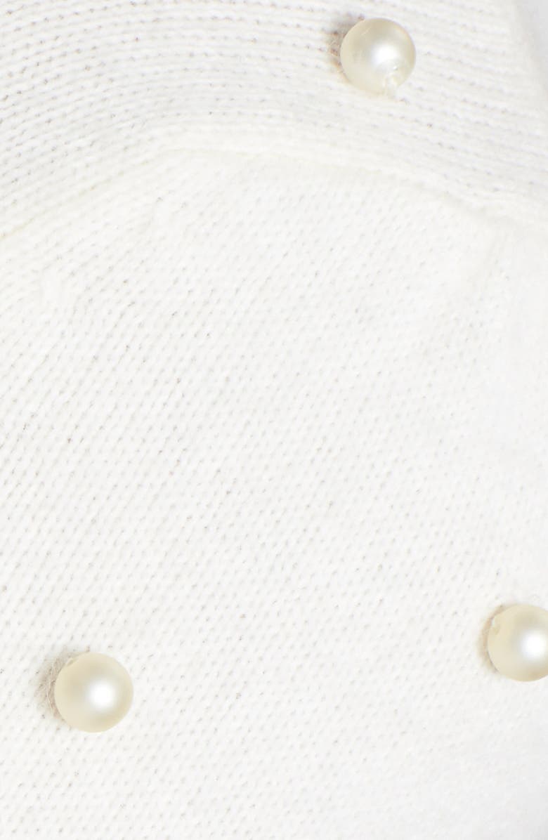 Jesús Peiró Angora Blend Bolero with Faux Pearls, Alternate, color, 