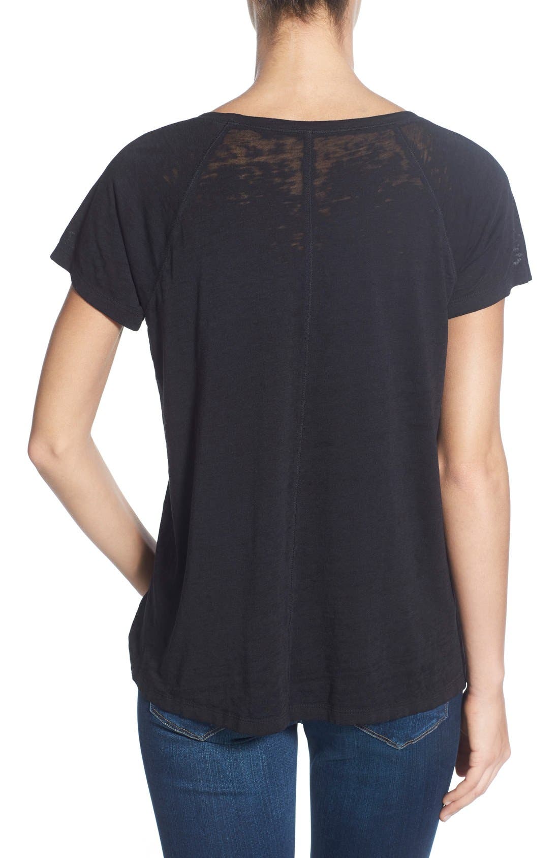 Caslon® Burnout Tee (Women) | Nordstromrack