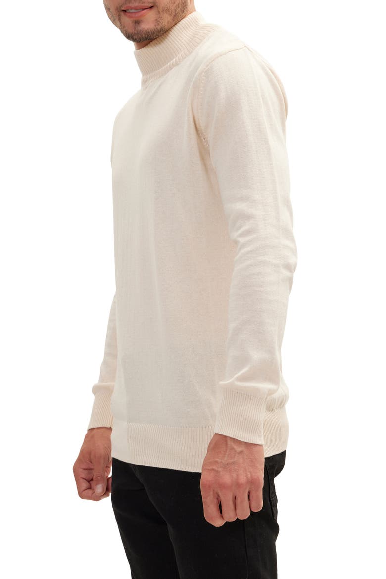 Relaxed Fit Mock Neck Sweater, Alternate, color, BEIGE