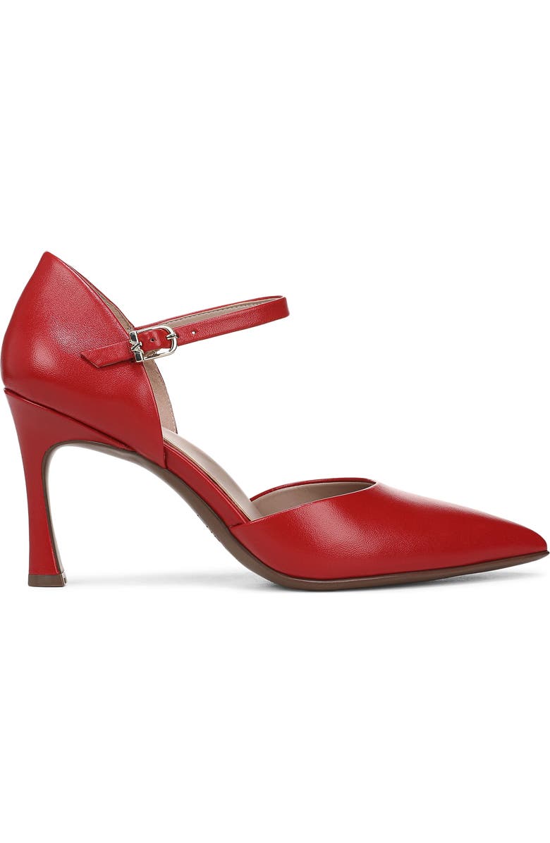 Naturalizer Amber Ankle Strap Pointed Toe Pump, Alternate, color, Crimson Red