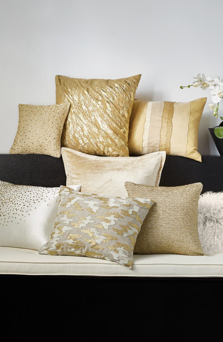 Donna Karan New York Gilded Drape Accent Pillow, Alternate, color, 