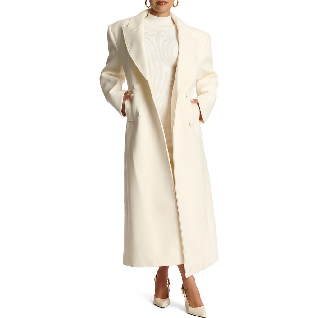 Naked Wardrobe Power Oversized Coat In Bone