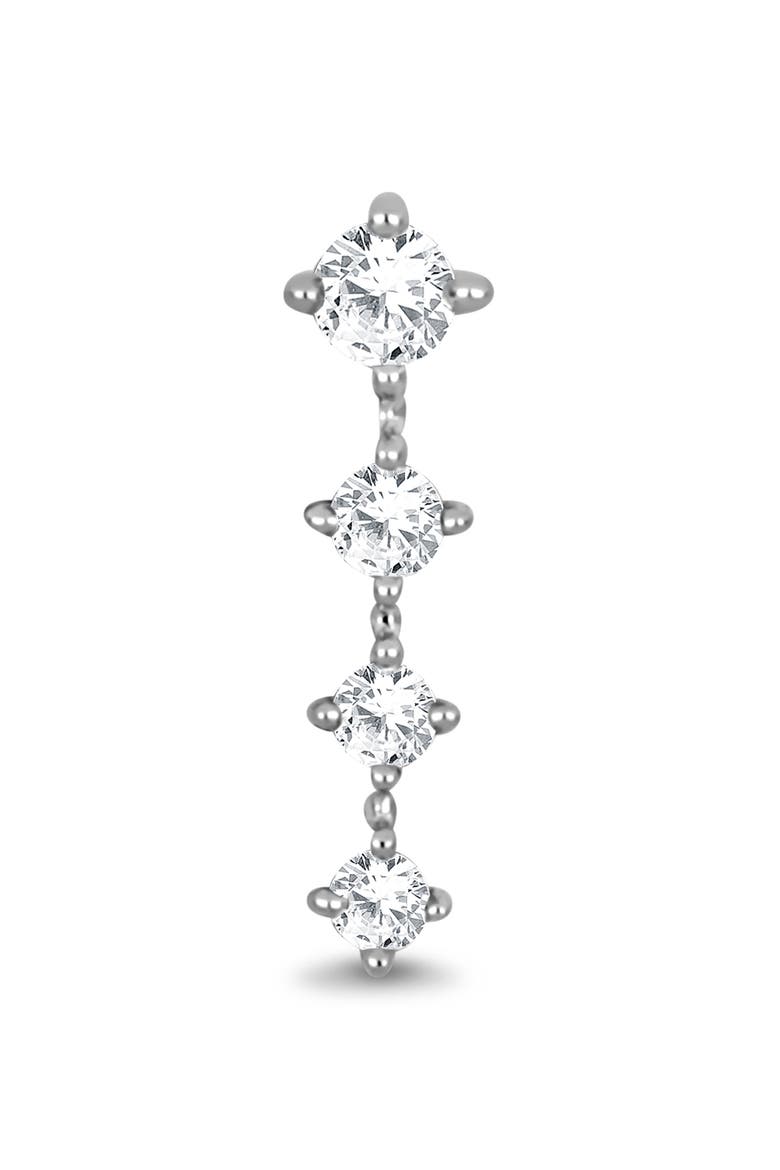 Audrey 18K White Gold Diamond Bar Stud Earrings, Alternate, color, 18K WHITE GOLD