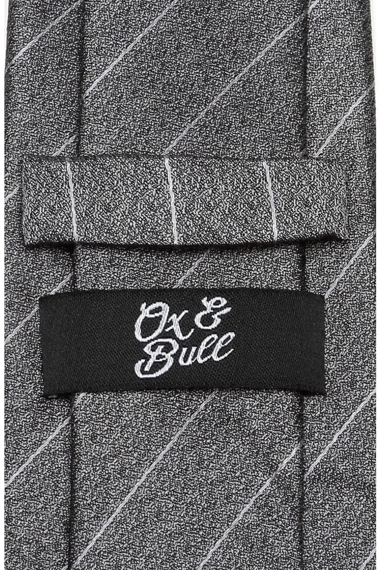 Stripe Silk Tie, Alternate, color, GRAY