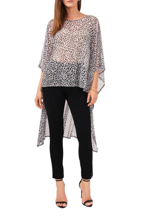 Printed Mesh High-Low Top