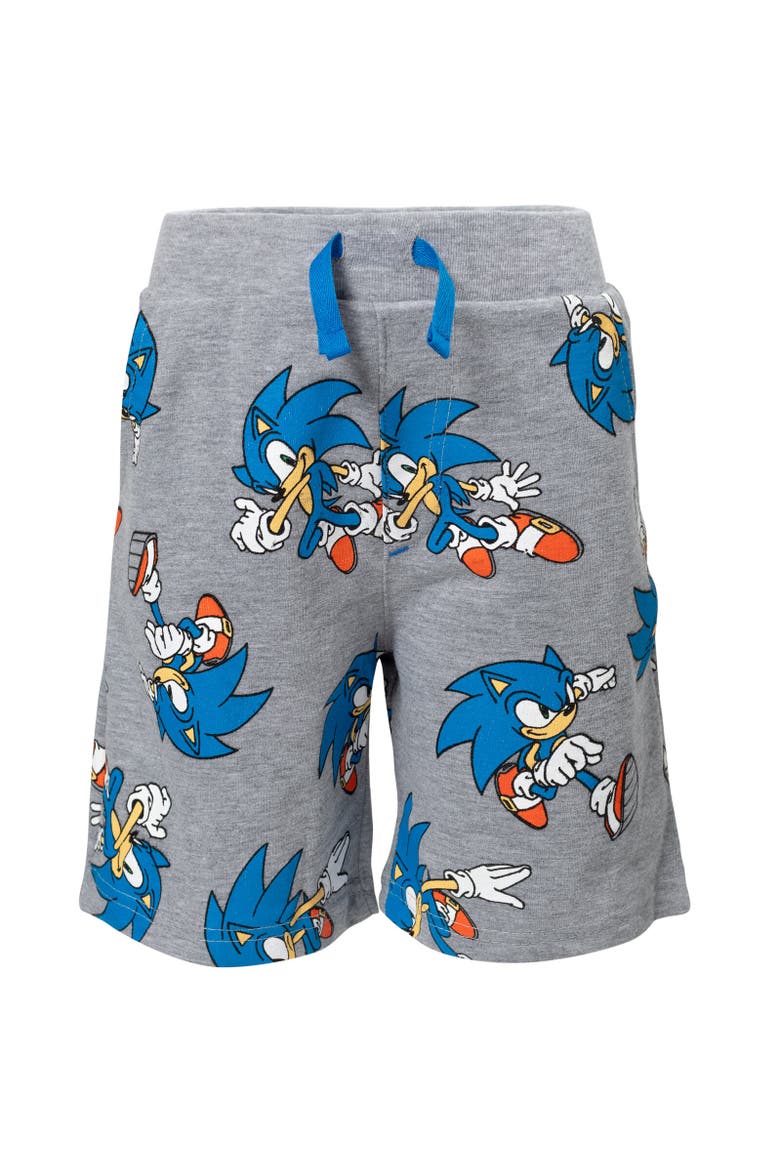 Sonic the Hedgehog T-Shirt & French Terry Shorts Set, Alternate, color, Blue/Gray