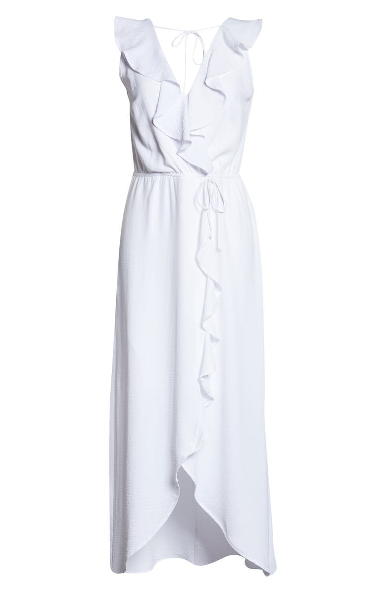 Fraiche by J Ruffle Faux Wrap Maxi Dress, Alternate, color, 