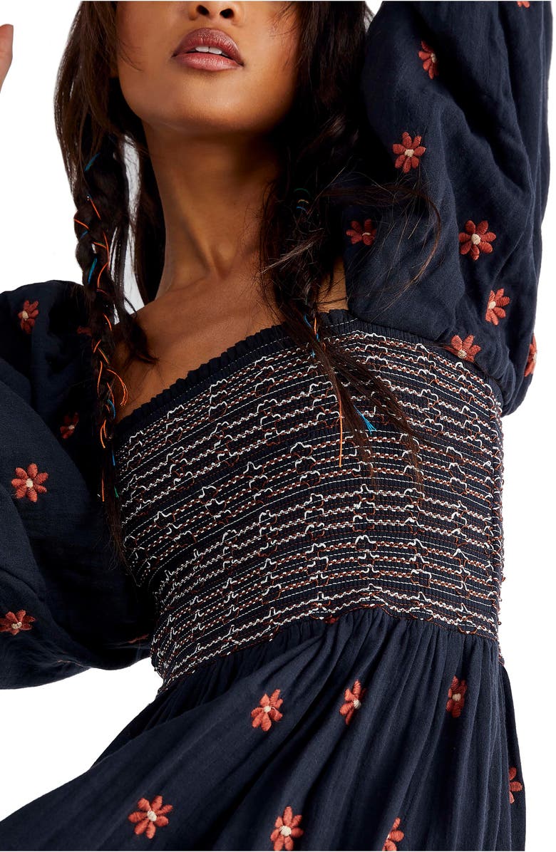 Free People Dahlia Embroidered Long Sleeve Maxi Dress, Alternate, color,