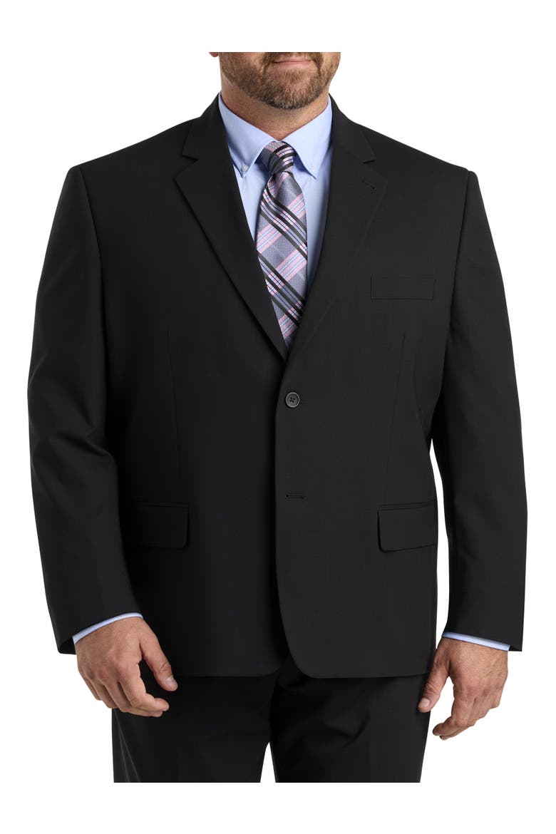 Big & Tall Perfect Fit Jacket-Relaxer Suit Jacket V2, Main, color, BLACK