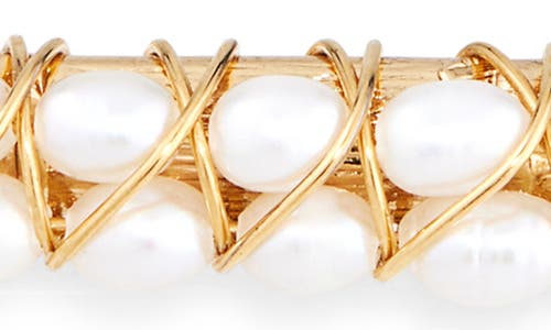 Gas Bijoux Lyre Cuff Bracelet In White