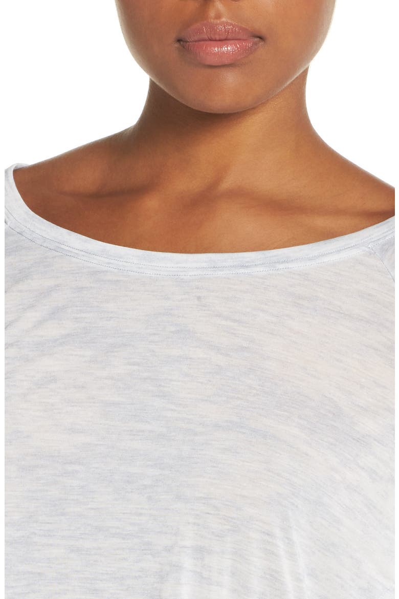 Split High/Low Hem Top, Alternate, color, WOLF GREY/ BLACK