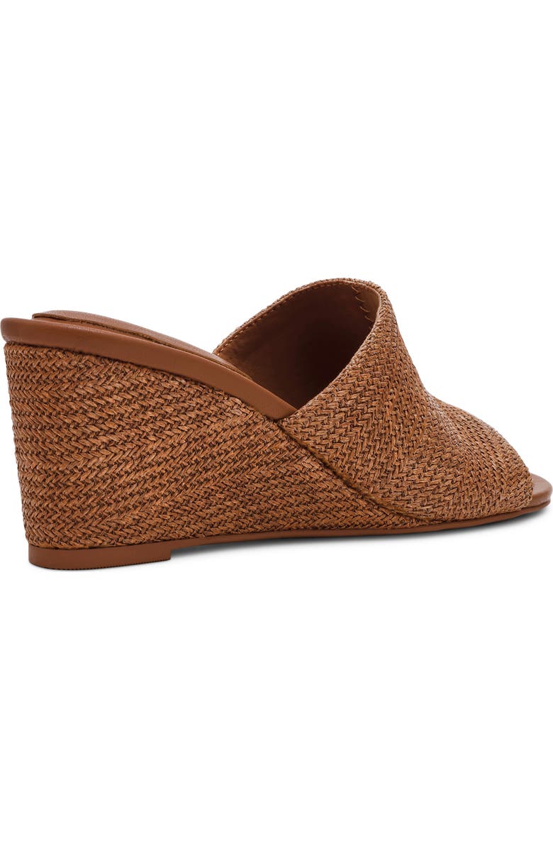 Anne Klein Charisma Wedge Slide Sandal, Alternate, color, Brown Raffia