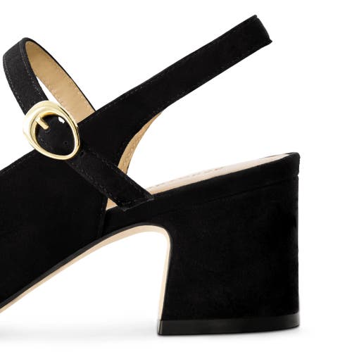 Bernardo Suede Mary Jane Peep Slingback Pumps