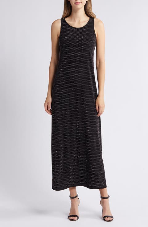 Rhinestone Sleeveless Maxi Dress