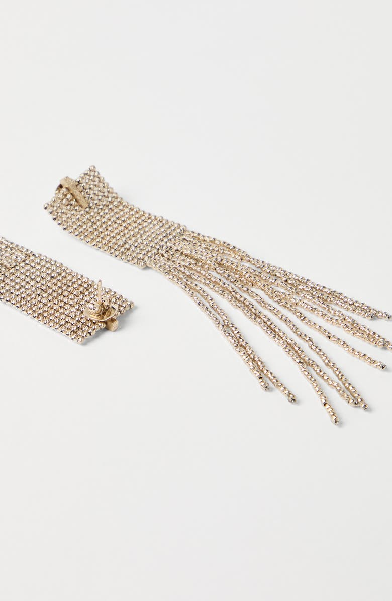 Brunello Cucinelli Frayed earrings, Alternate, color, Light Gold