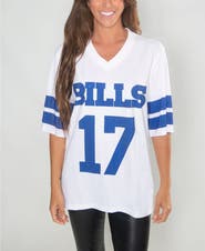 CUCE Women's Cuce Josh Allen White Buffalo Bills Crystal V-Neck Tunic