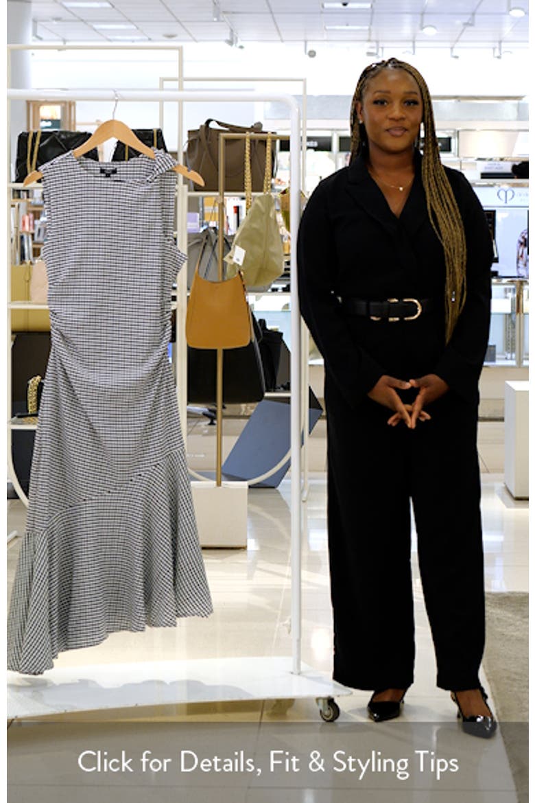 Daija Seersucker Sleeveless Asymmetric Midi Dress video