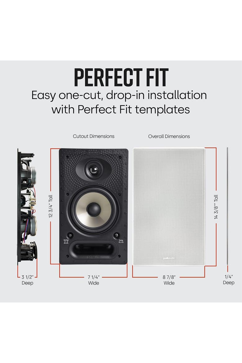 65-RT Vanishing In-Wall Speaker - Each, Alternate, color, White