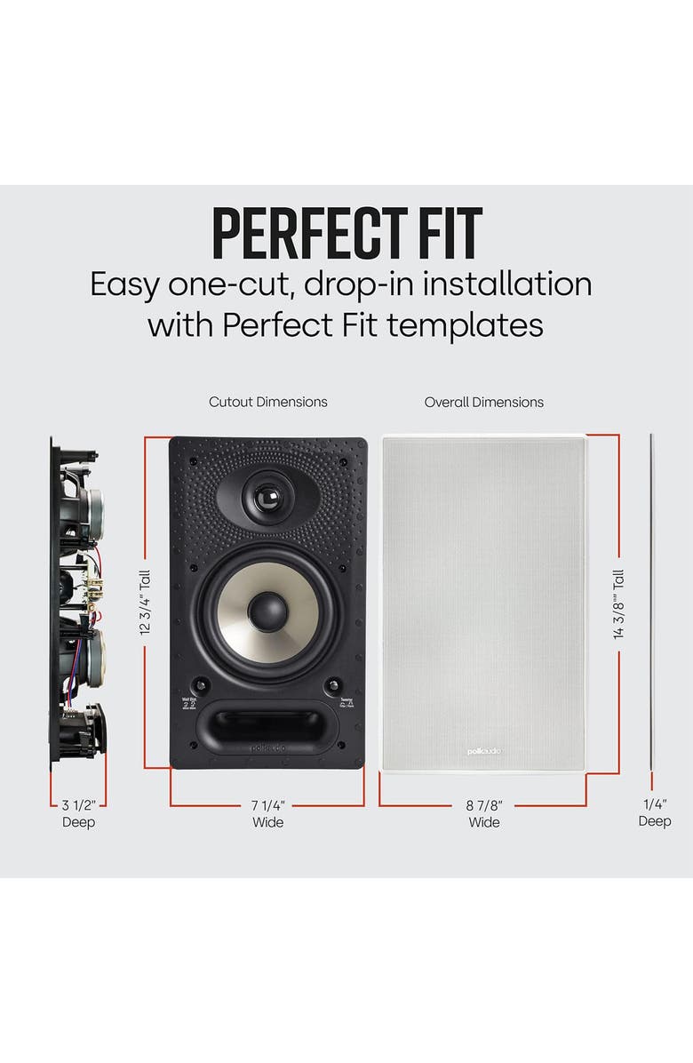 Polk Audio 65-RT Vanishing In-Wall Speaker - Each, Alternate, color, White