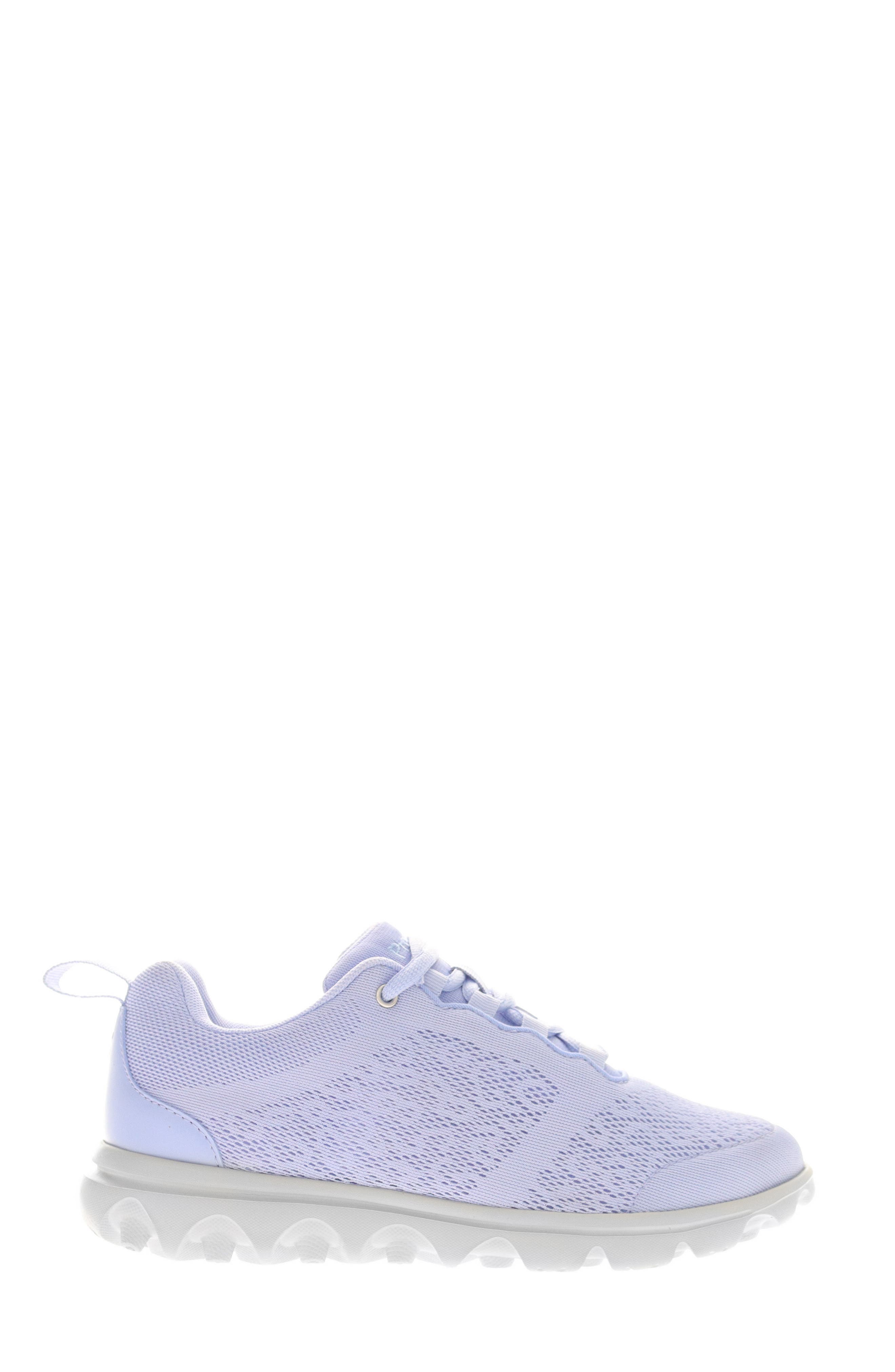 Propét TravelActiv Knit Lace-Up Sneaker, Alternate, color, Lavender
